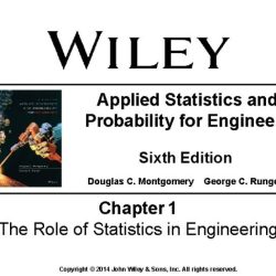 Applied statistics and probability for engineers 6th edition