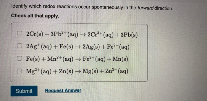 Spontaneous redox reaction cloudshareinfo tell chemistry predicting